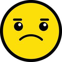 Minimalist Sad Emoji Illustration For Expressing Emotions In Digital Communication vector