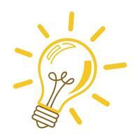 Creative Light Bulb Icon Shining With Idea And Innovation For Web Design vector