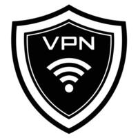 Vpn Secure Connection Shield Icon For Network Security And Data Protection vector