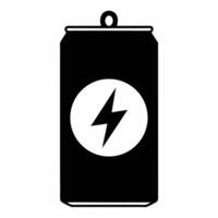 Energy Drink Can With Lightning Bolt Icon On A Plain White Background vector