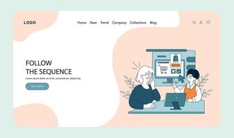 Connection Between Generations. Flat Illustration vector