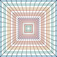 Abstract Geometric Tunnel with Vibrant Line Art vector