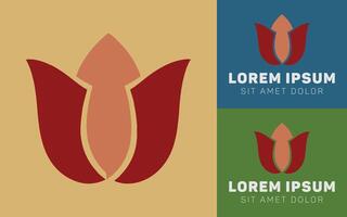 Elegant Tulip Icon with a Simple and Modern Red and Yellow Palette vector