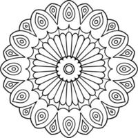 Simple Mandala PDF Coloring Page for Instant Print vector