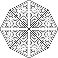 Simple hexagon shape Mandala Design vector