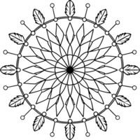 Light and Easy Mandala Coloring Page for Busy Days vector