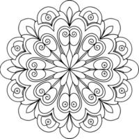 Relaxing Mandala Coloring Page with Simple Patterns vector