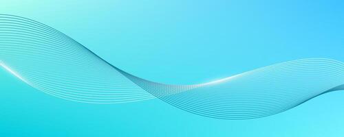 modern luminous turquoise wave pattern abstract background vector