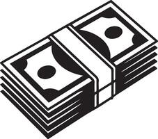 Silhouette of Stack of Money vector
