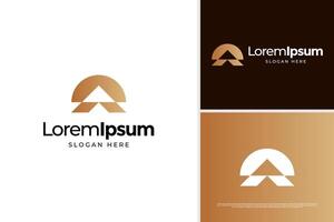 Geometric Letter D A or D and A logo design template vector