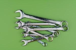 Wrench tools for technical work and maintenance of industrial machinery photo