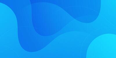 Abstract colorful bright blue wave background. Simple wave fluid shapes pattern. vector
