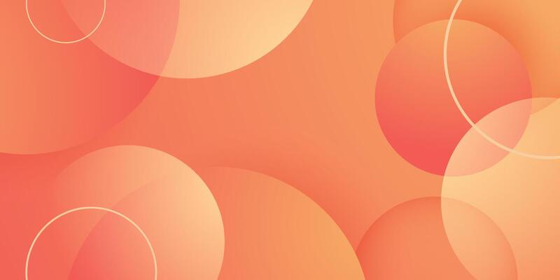 Abstract colorful orange circle background. Trendy shapes overlap circle pattern background.