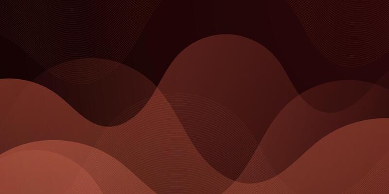 Abstract dark brown wave background. Wave pattern with lines. Simple banner background.