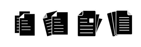 Paper documents icons. Linear File icons. vector