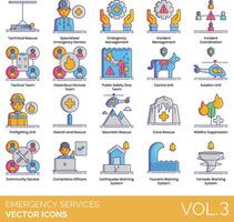 Emergency services icons set, vol 3 vector