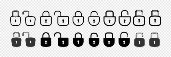 Lock icons. Padlock icon design element suitable for websites, print design. vector