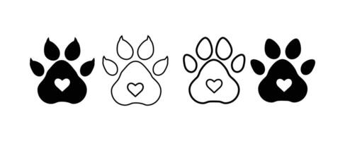 zoology icon illustration. Paw icon. Paw Print symbol template for graphic and web design collection. vector