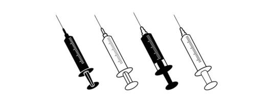 Syringe icon . injection icon vector