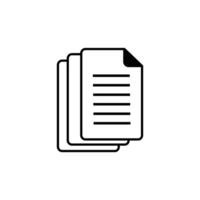 Set of document ,File, page, form, report, related line icons. vector