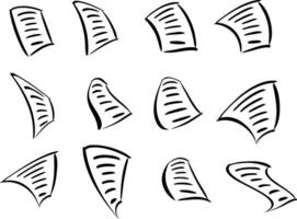 Set of Papers vector