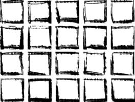 A Set of Black Square Frames vector
