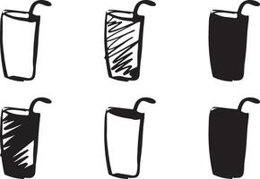 Set of Juice Glasses vector