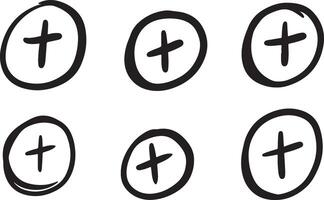 A Set of Plus Signs vector