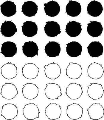 Set of Back Circles