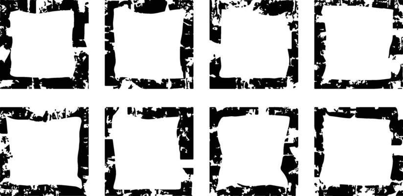Set of Grunge Square Frames