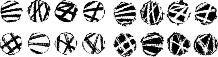 A Collection of Grunge Circles vector