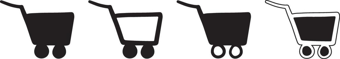 Set of Shopping carts vector
