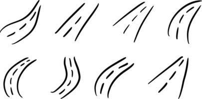 Set of Roads vector