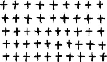 Set of Add Signs vector