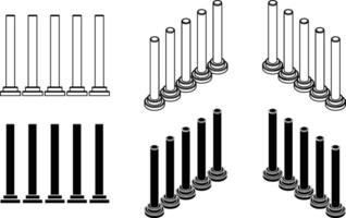 Set of Pillars vector