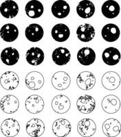 Set of Textured Circles vector
