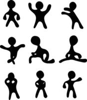 Set of Stick Figures vector