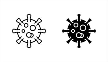 icon set,. of viruses and bacteria, on a white background. vector