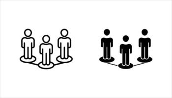 Teamwork Icon Set. Features editable icons for teamwork symbols, collaboration, cooperation, business team, employee, co-worker, and working, on a white background. vector