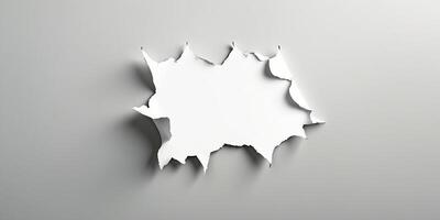 Abstract Minimalist Hole in Paper Gray Background Texture photo