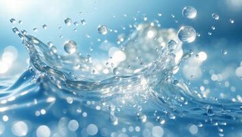 Water splashing wave photo