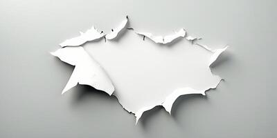 A hole in the wall with a piece of paper photo