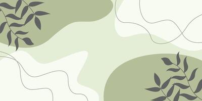 Simple Aesthetic Green Design Background vector