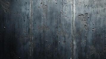 Industrial Dark Metal Wall Panels with Textured Surface and Weathered Imperfections photo