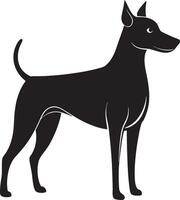 Dog Silhouette Loyal Puppy Design for Signs and Labels vector