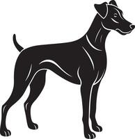 Dog Silhouettes Art of Shepherds, Labs, and Retrievers vector