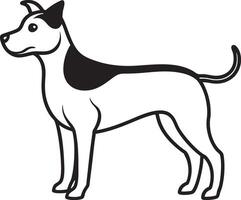 Dog Line Art Illustration Minimalist One Line Drawing of a Cute Puppy vector