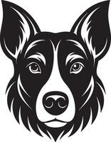 Dog Head Silhouette Stylish Pet Outline for Print and Digital Use vector