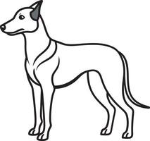 Dog Line Art Elegant Continuous Line Pet Design for Wall Decor vector
