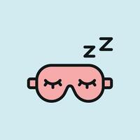 Sleep mask icon showcases the value of quality sleep perfect for awareness events and wellness-themed materials vector